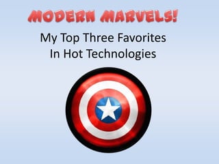 My Top Three Favorites
 In Hot Technologies
 