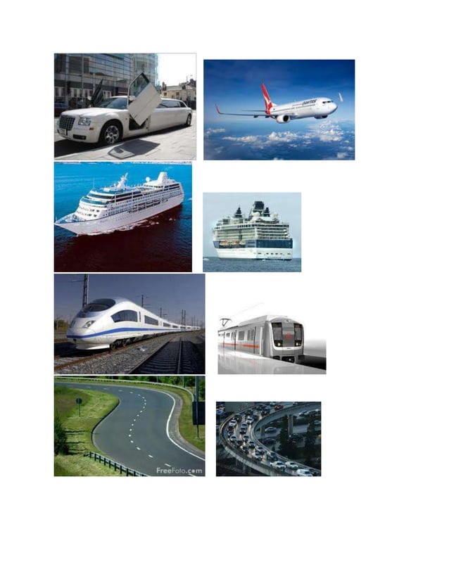 Modern means of transport