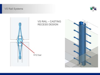 VS RAIL – CASTING
RECESS DESIGN
H12 bar
VS Rail Systems
 