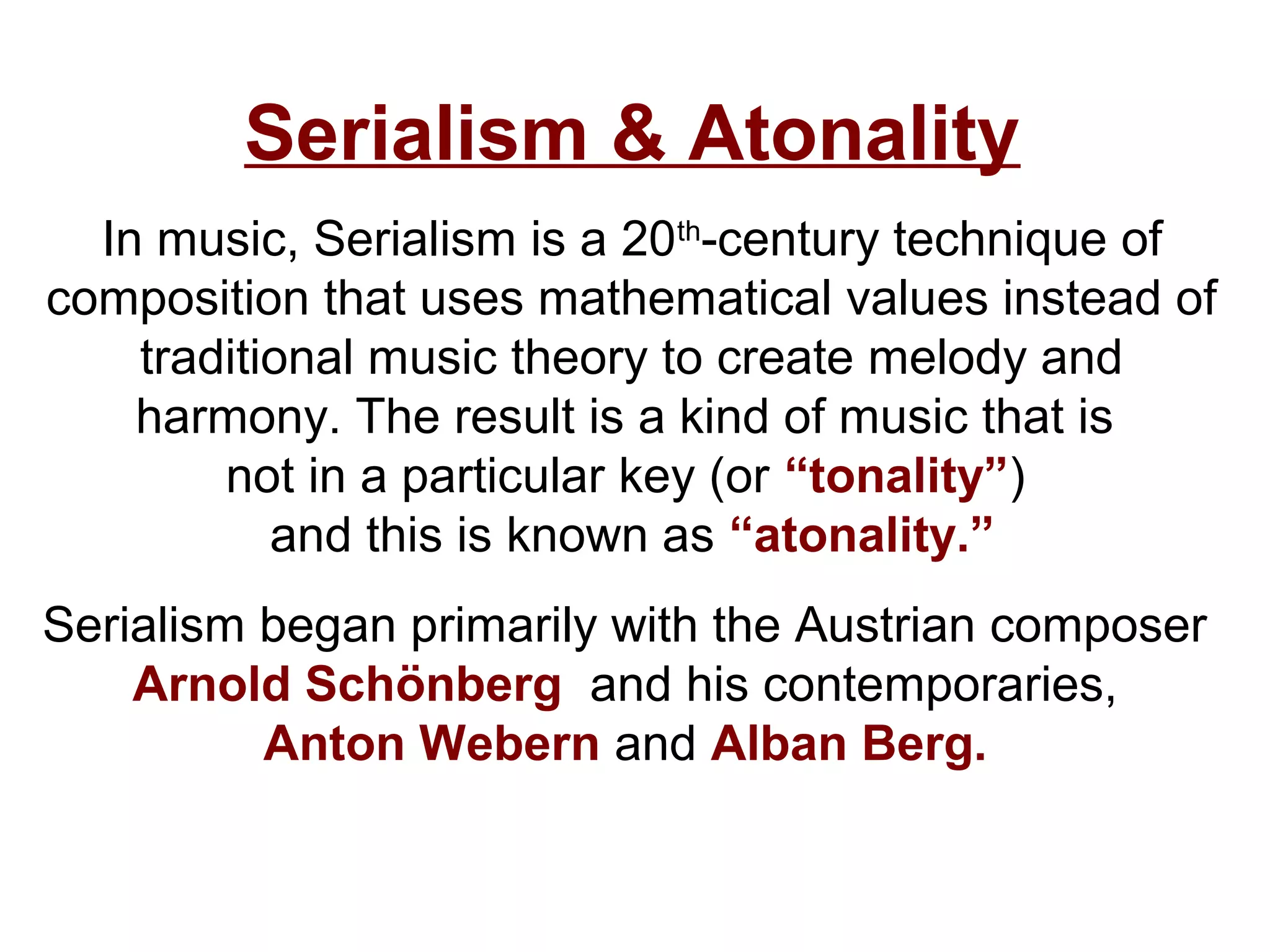 The Modern Period of Musical History | PPT