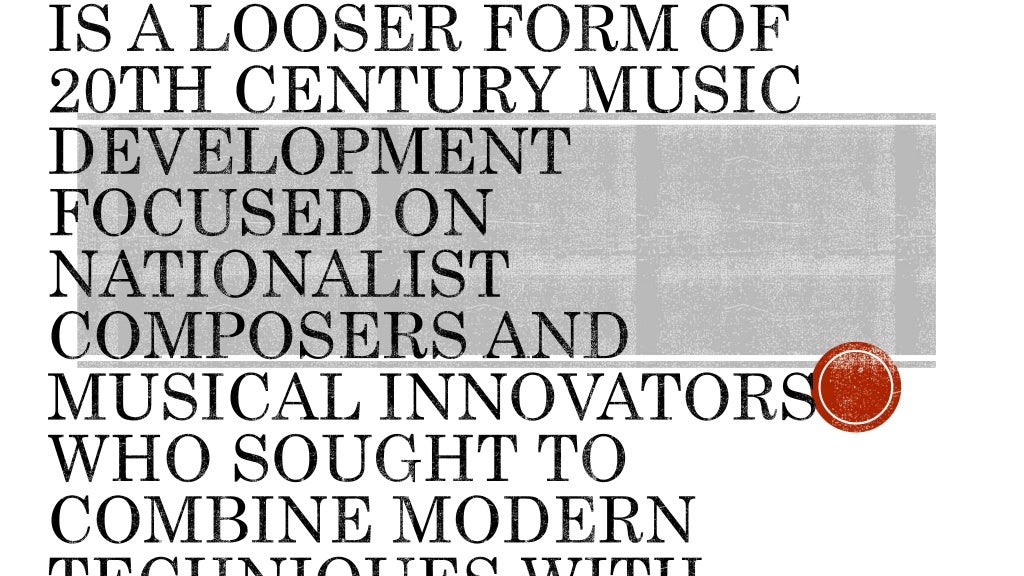 Modern Nationalism Music