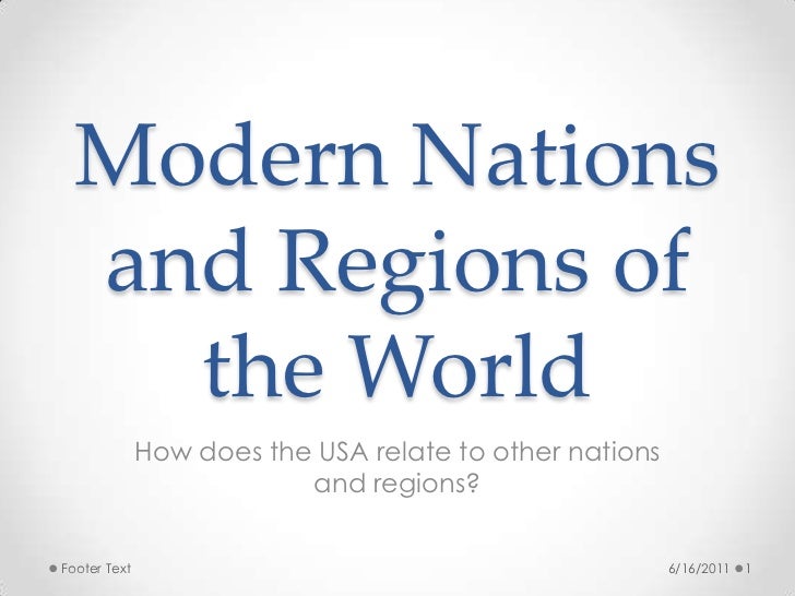 Modern nations of the world