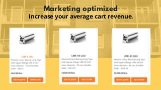 Marketing optimized
Increase your average cart revenue.
 
