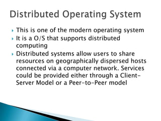 Modern operating system....... | PPTX