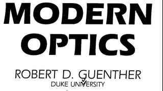 Modern optics book