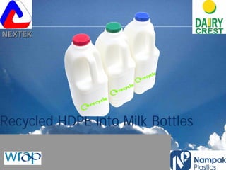 Recycled HDPE into Milk Bottles
NEXTEKNEXTEK
 