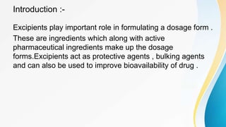 Modern p'ceutics drug excipient interaction | PPTX