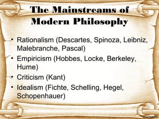 Modern philosophy by RPC | PPT