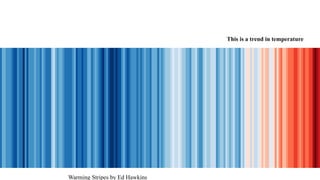 Warming Stripes by Ed Hawkins
This is a trend in temperature
 