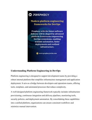 Modern Platform Engineering Frameworks in the USA: Accelerating DevOps ...
