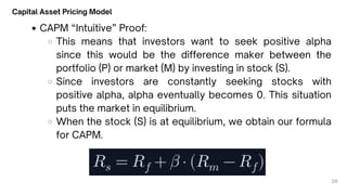 Positive Alpha Modern Portfolio Theory & CAPM - Investing involves balancing risk and ...