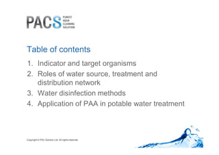 Modern potable water disinfection | PDF