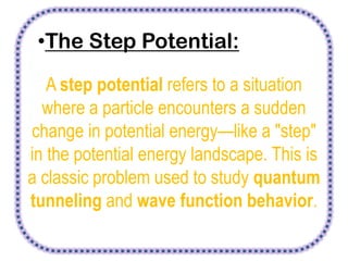 Ppt on modern physics on reflection and transmission across a step and ...