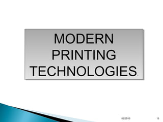 Modern printing technologies | PPT