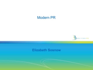 Modern PR Elizabeth Sosnow 