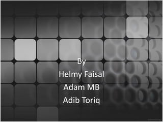 Modern Requirement
Spesification
By
Helmy Faisal
Adam MB
Adib Toriq
 
