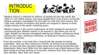 Modern Forms of Slavery