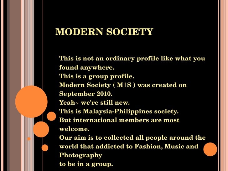Modern society