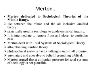 Modern sociological theories | PPTX