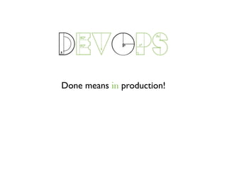 Done means in production!
 
