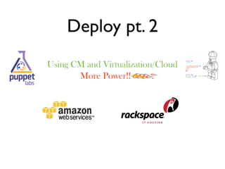 Deploy pt. 2
Using CM and Virtualization/Cloud
       More Power!! .
 
