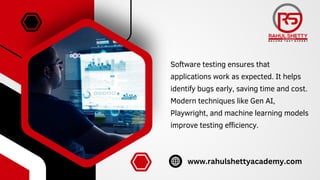 ai-powered automation testing with playwright &... Modern Software Testing: Playwright, Gen AI, and Machine Learning ...