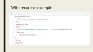 With recursive example
 