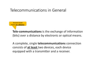 Modern Telecommunication ... The Very Basic.