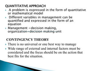 Modern theories of management | PPTX