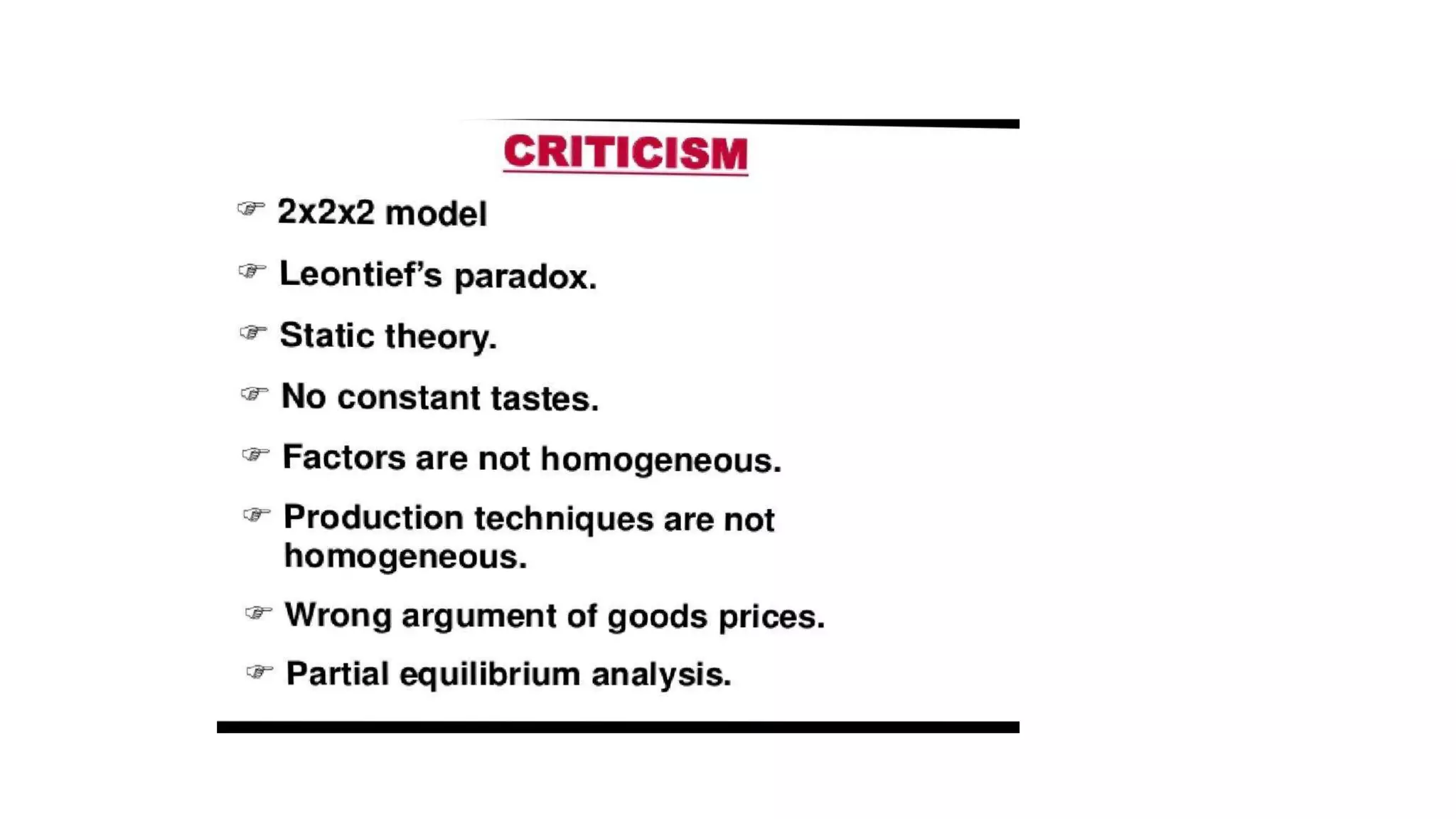 Modern theory of factor endowment heckscher ohilin theory