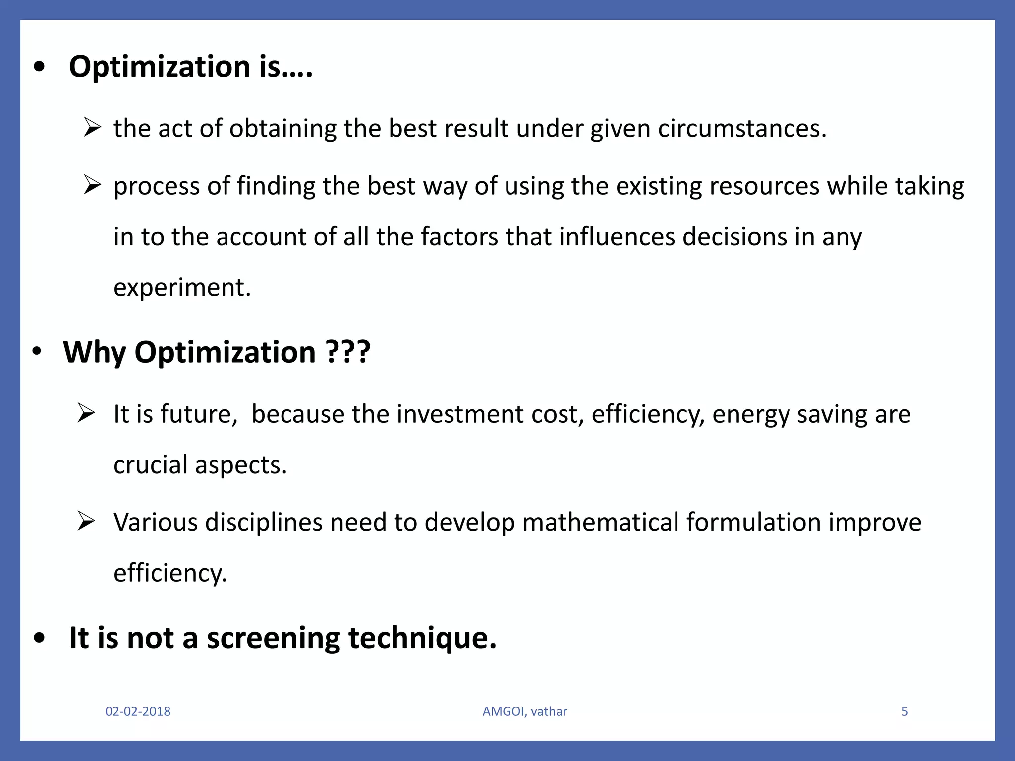 Modern trends in optimization techniques | PPTX