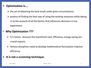 Modern trends in optimization techniques | PPTX