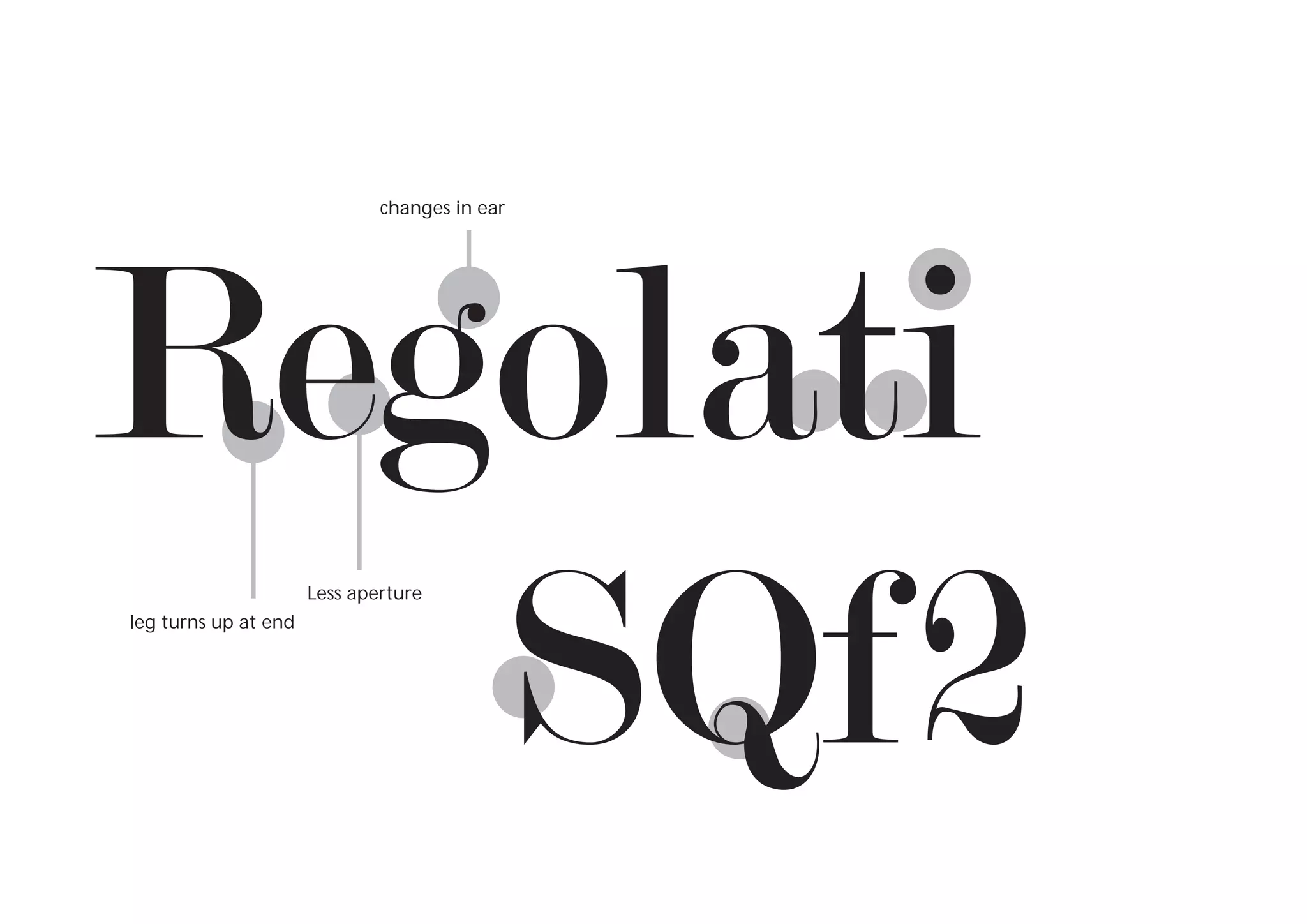 changes in ear

Regolati
SQf2
Less aperture

leg turns up at end

 