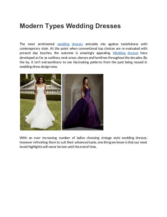 types of wedding dress