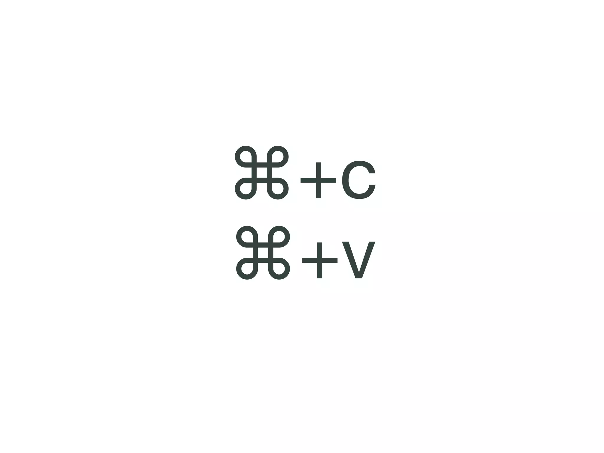 ⌘+v
⌘+c
 