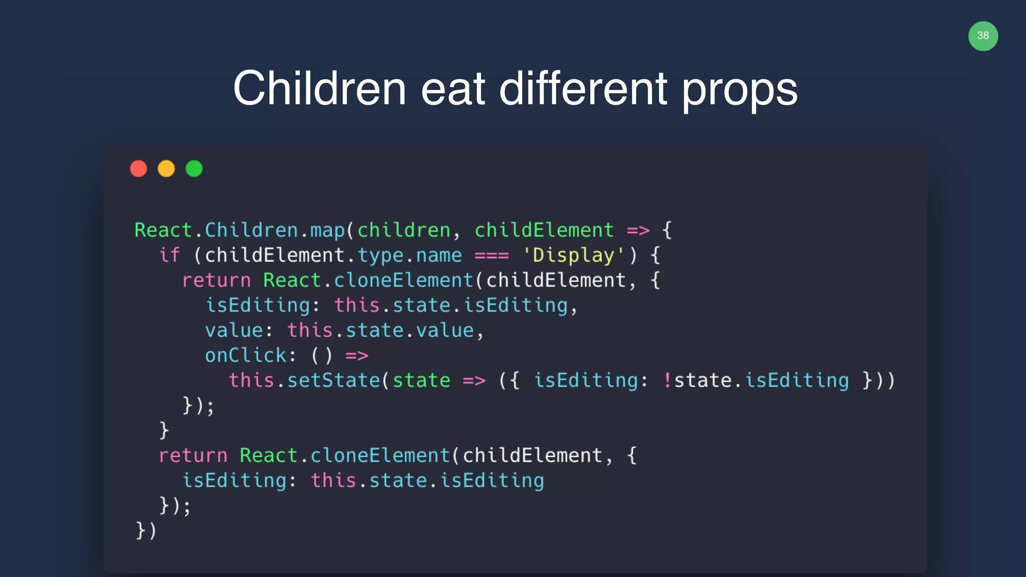 38 Children eat different props 