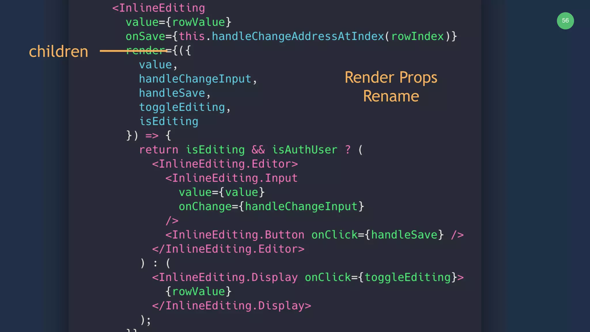56 children Render Props Rename 