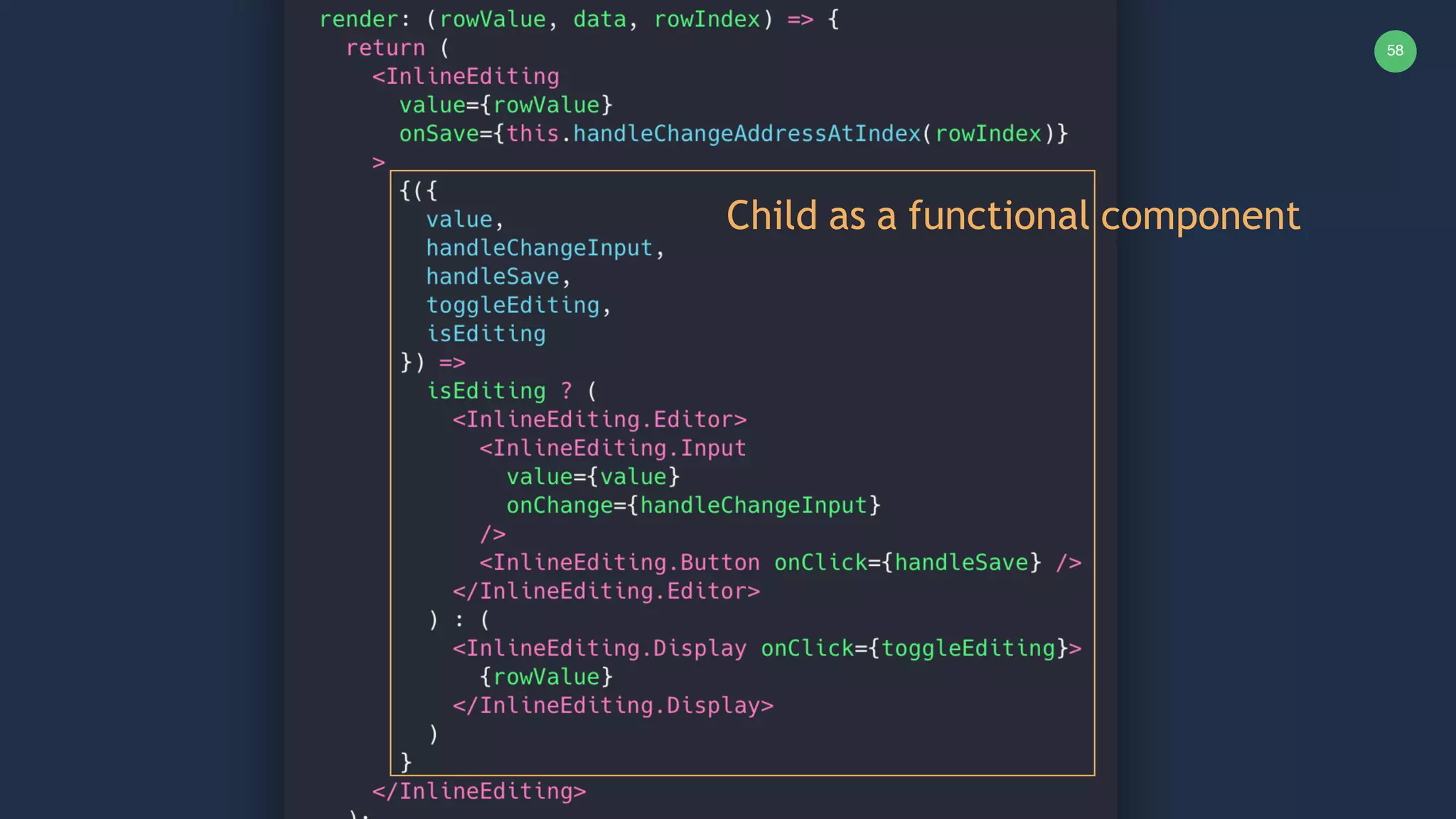 58 Child as a functional component 
