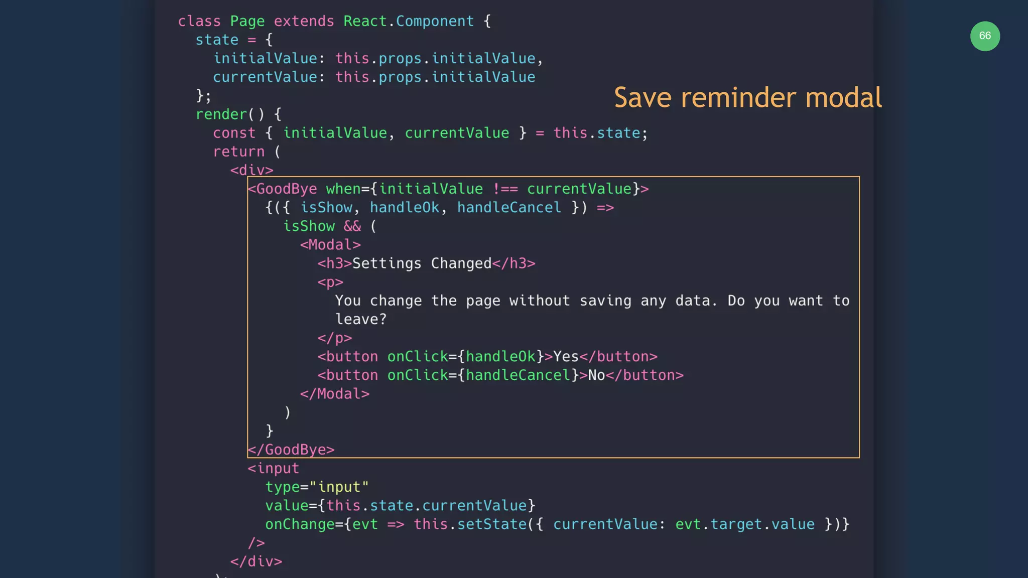 66 Save reminder modal 