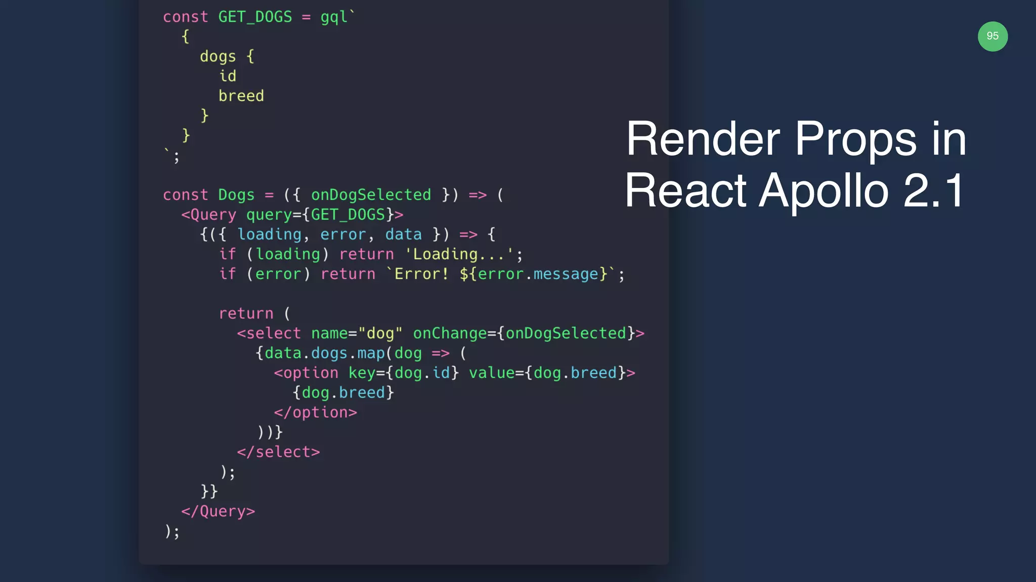 95 Render Props in React Apollo 2.1 