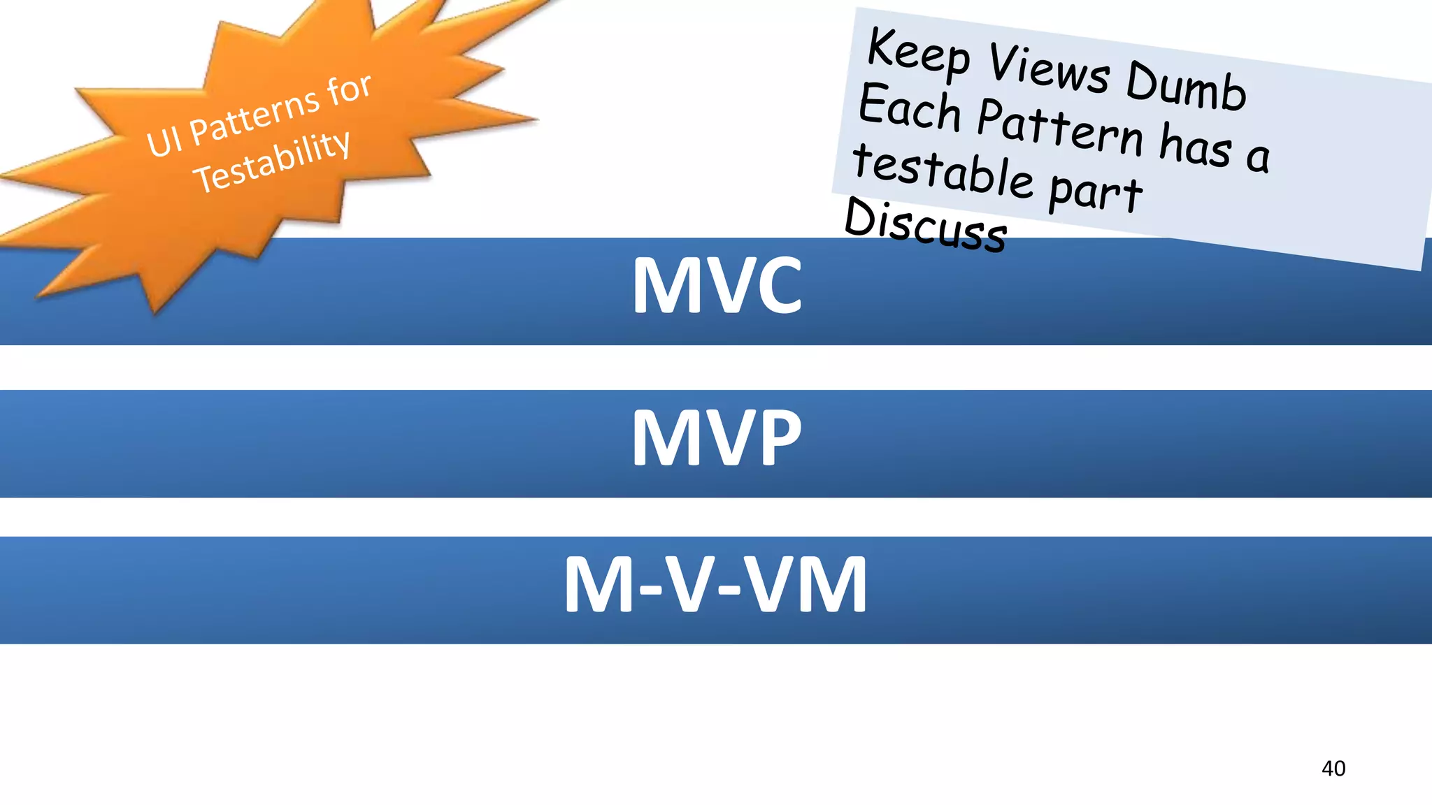 40
MVC
MVP
M-V-VM
 