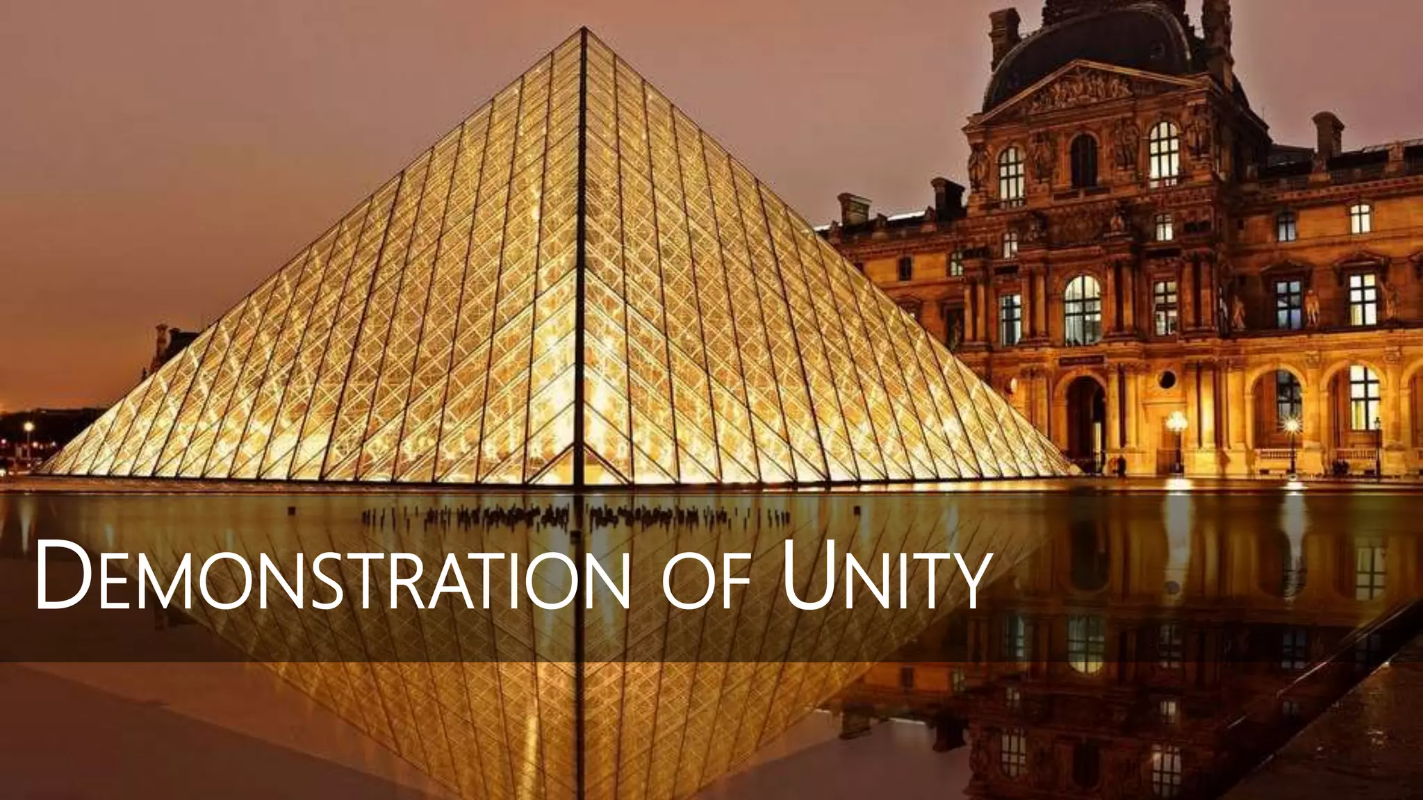 DEMONSTRATION OF UNITY
 