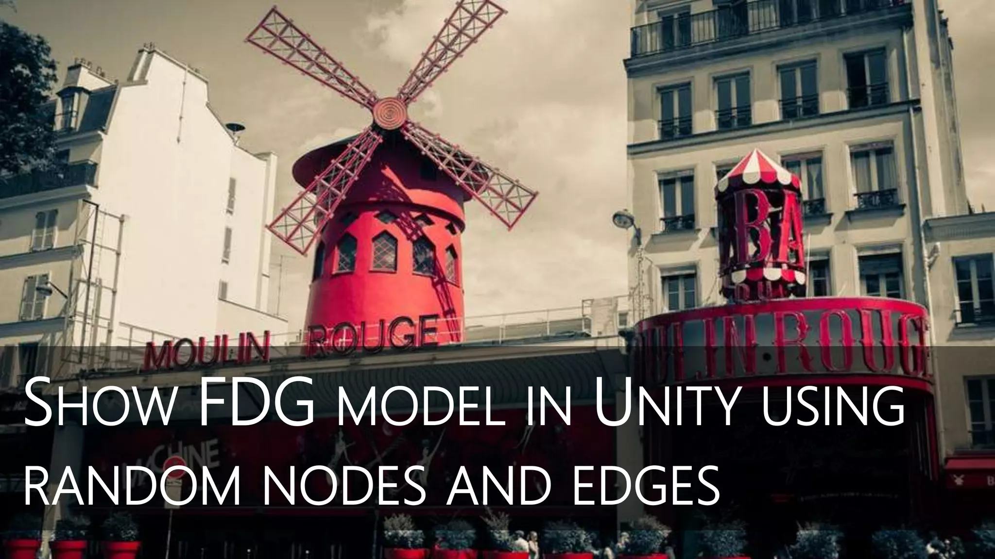 SHOW FDG MODEL IN UNITY USING
RANDOM NODES AND EDGES
 