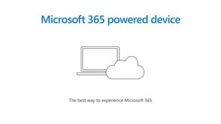 Microsoft 365 powered device
The best way to experience Microsoft 365
 