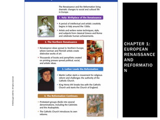 CHAPTER 1: 
EUROPEAN 
RENAISSANCE 
AND 
REFORMATIO 
N 
 