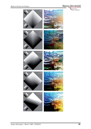 Modes de Fusion des Calques




Images Numériques – Master 1 IMI – 2010/2011   28
 