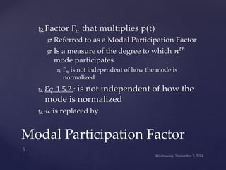 Modal Factor Mode shap | PPTX