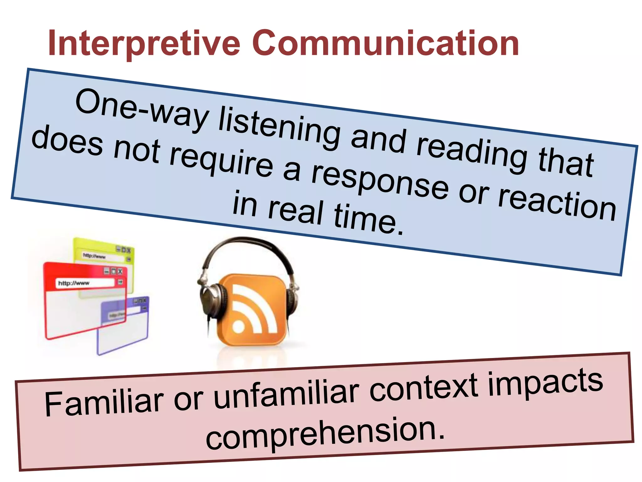 Interpretive Communication
 