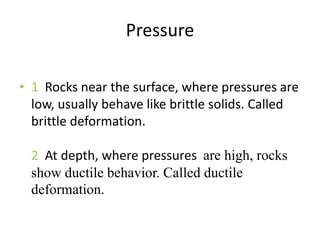 Modes of deformation of rocks presentation | PPTX