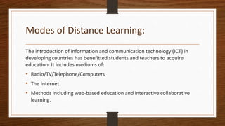 Modes of Distance Education in Pakistan.pptx